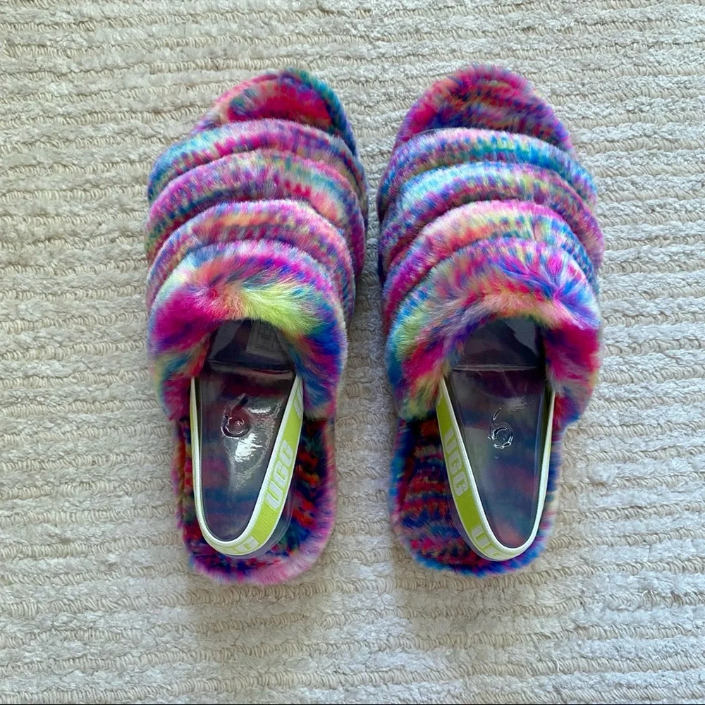 NWT Ugg Fluff Yeah Pixelate slippers